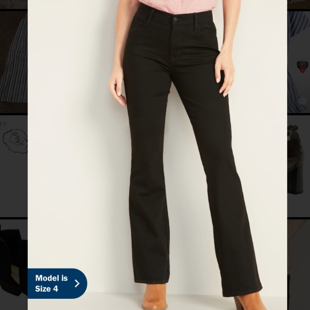 Old Navy Black Micro Flares